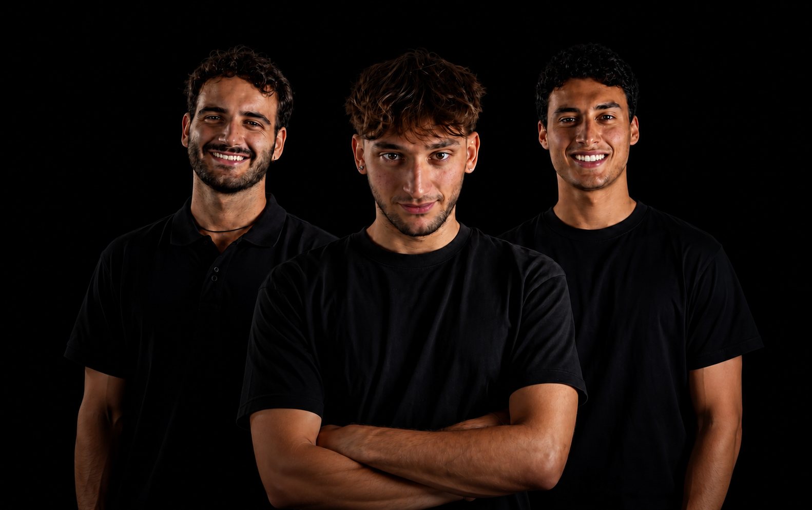 I tre founder di Kult Studios: Marco Varazi (KASNO), Samuel Benali e Federico Violini